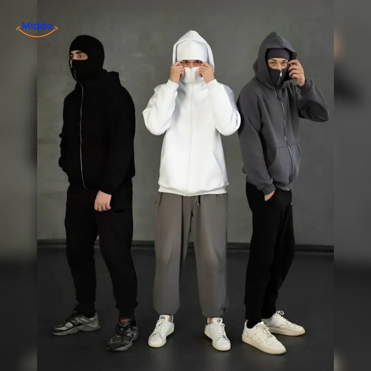 Cotton Double-Hood Pullover Sweatshirt – Unisex Fall & Winter Layering Essential for Men & Women