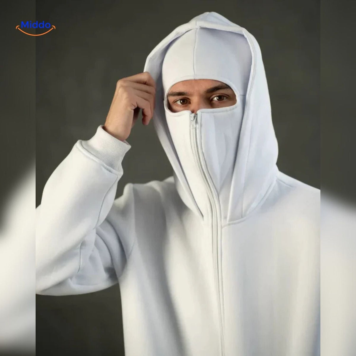 Cotton Double-Hood Pullover Sweatshirt – Unisex Fall & Winter Layering Essential for Men & Women