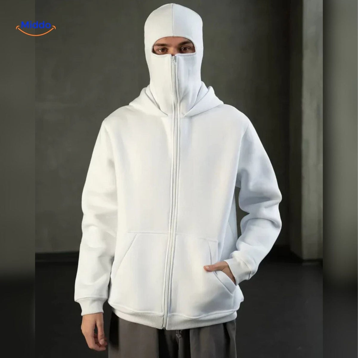 Cotton Double-Hood Pullover Sweatshirt – Unisex Fall & Winter Layering Essential for Men & Women