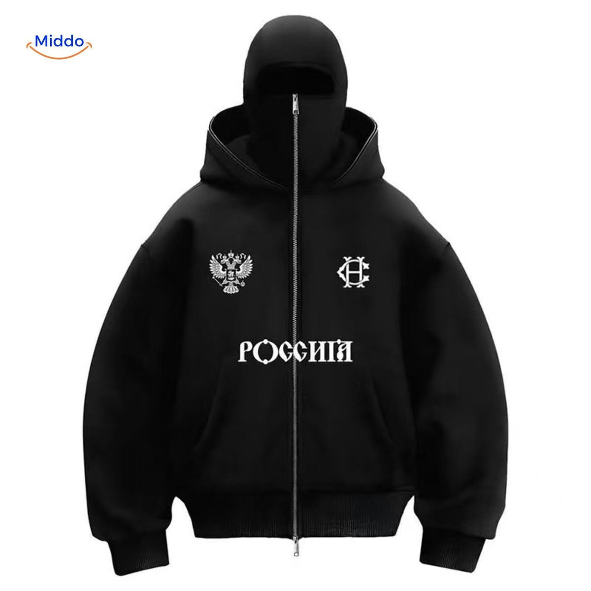 Cotton Double-Hood Pullover Sweatshirt – Unisex Fall & Winter Layering Essential for Men & Women