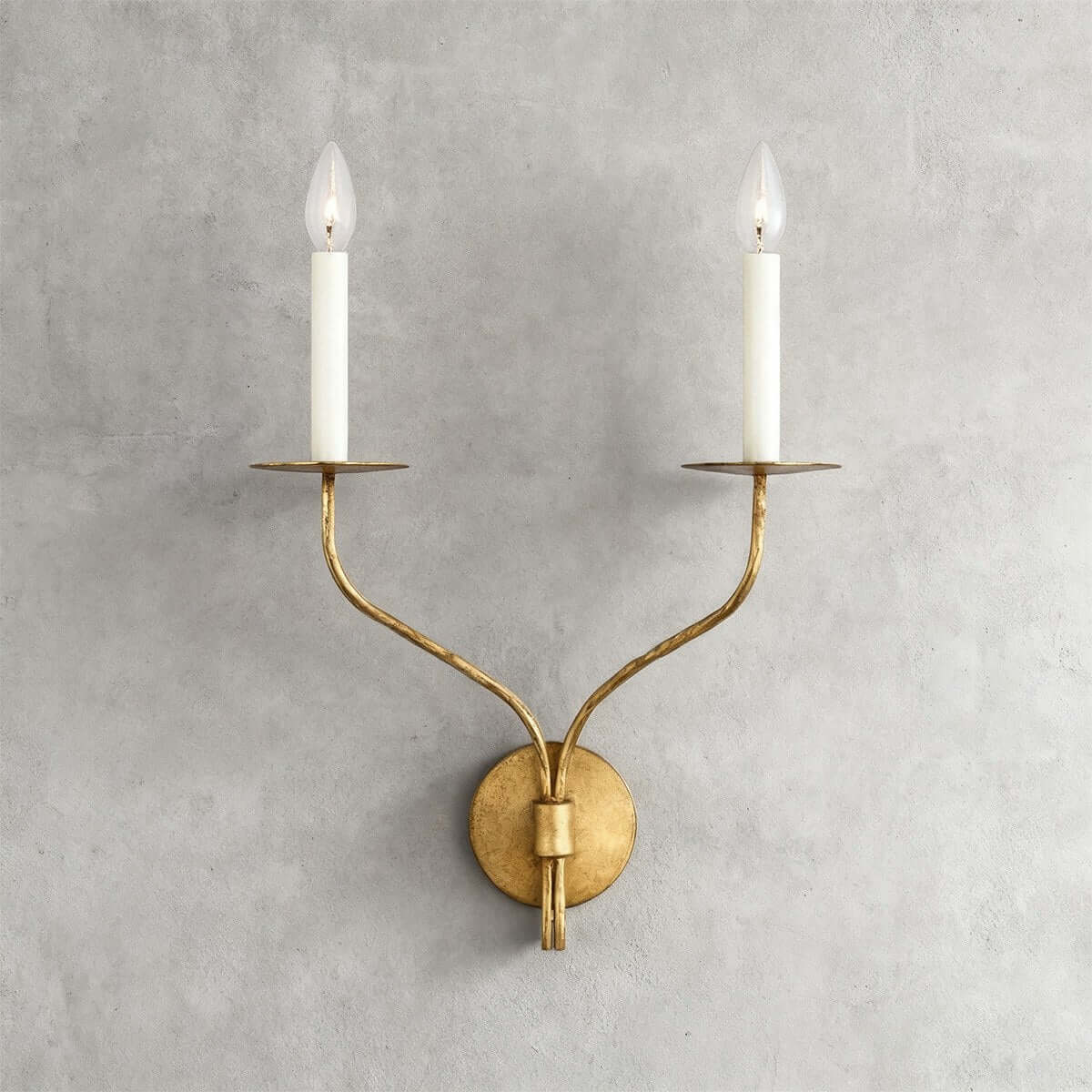Sculptural Candelabra Sconce 29-Inch Brass or Black Metal E14 Socket Accent Fixture for Bedroom Hallway Entryway Ambient Glow Home Décor | Thomler