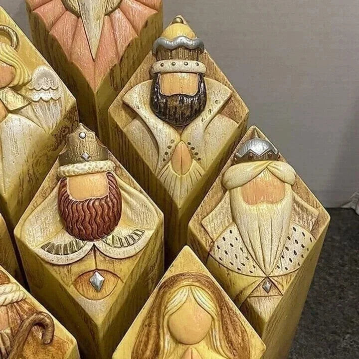 Kerststalzuilbeelden
