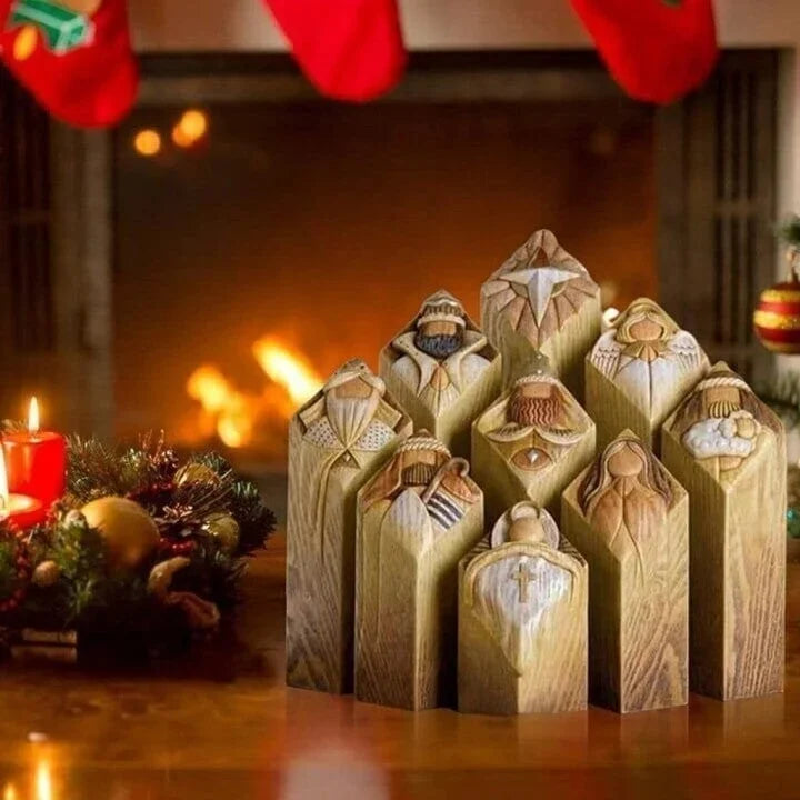 Kerststalzuilbeelden