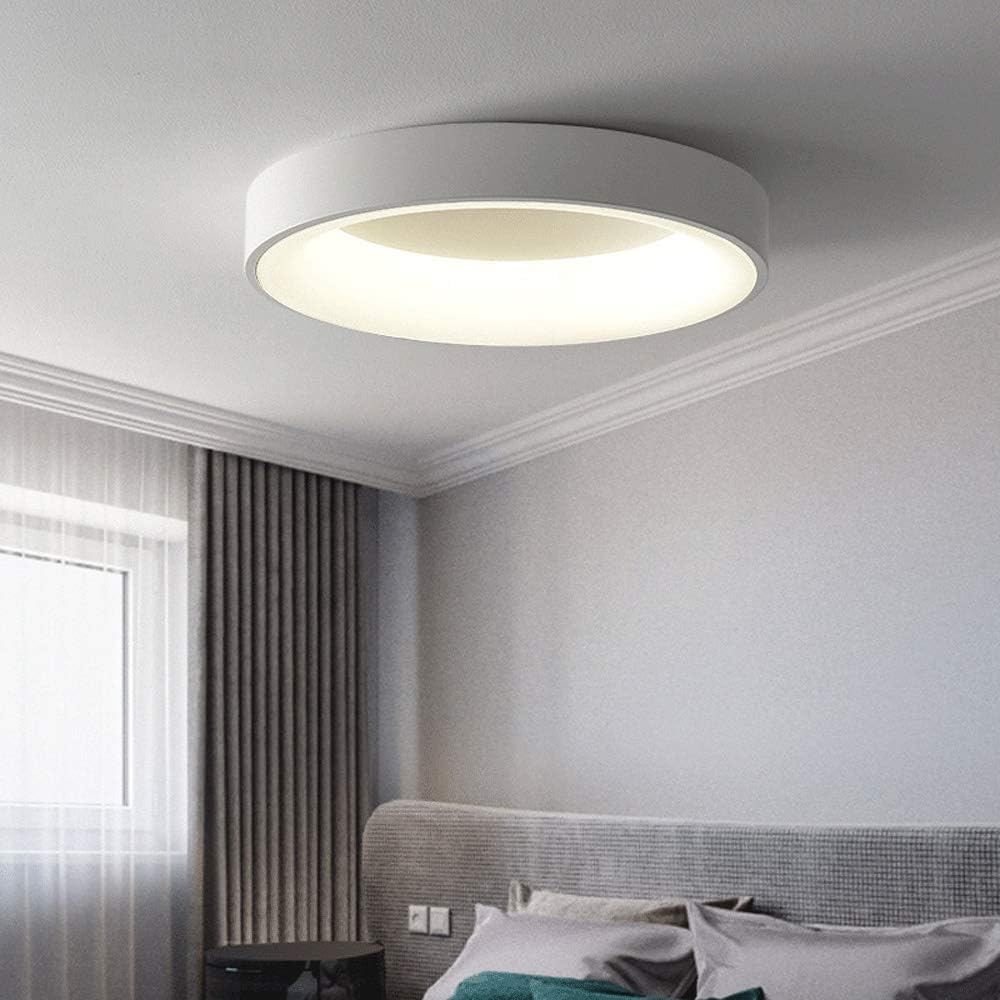 Round Flush Mount LED Fixture Iron Acrylic Low Profile for Bedroom Hallway Living Room Kitchen Dining Room Modern Minimalist Slim Design | Thomler