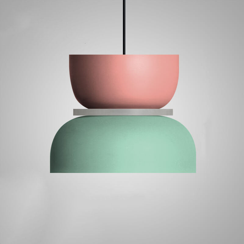 Adjustable Metal Hanging Lamp 12 inches Vibrant Two-Tone Finish Hardwired Ceiling Fixture for Bedroom Living Room Dining Area Contemporary O | Thomler