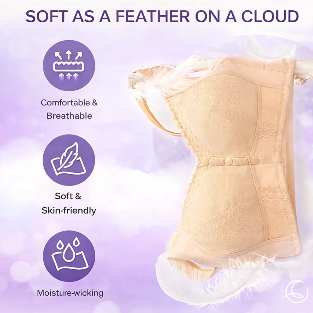 Katoenen beha met voorsluiting zonder beugel voor dames | Bralette voor dagelijks comfort met gemakkelijke haaksluiting aan de voorzijde | Zachte, ademende beha met volledige bedekking | P | Thomler