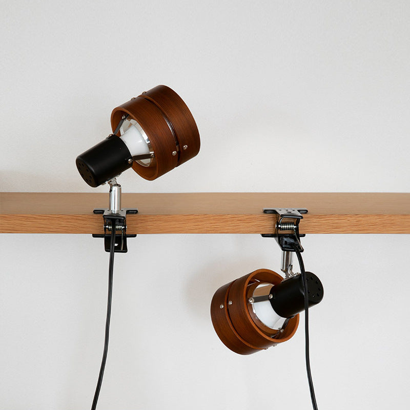 Houten wandlamp met stekker 15×10 cm walnootafwerking LED-compatibel accentverlichting E26-fitting voor slaapkamers gangen leeshoeken minimalistisch Japans | Thomler