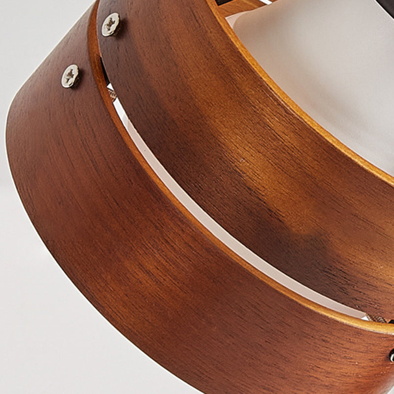 Houten wandlamp met stekker 15×10 cm walnootafwerking LED-compatibel accentverlichting E26-fitting voor slaapkamers gangen leeshoeken minimalistisch Japans | Thomler