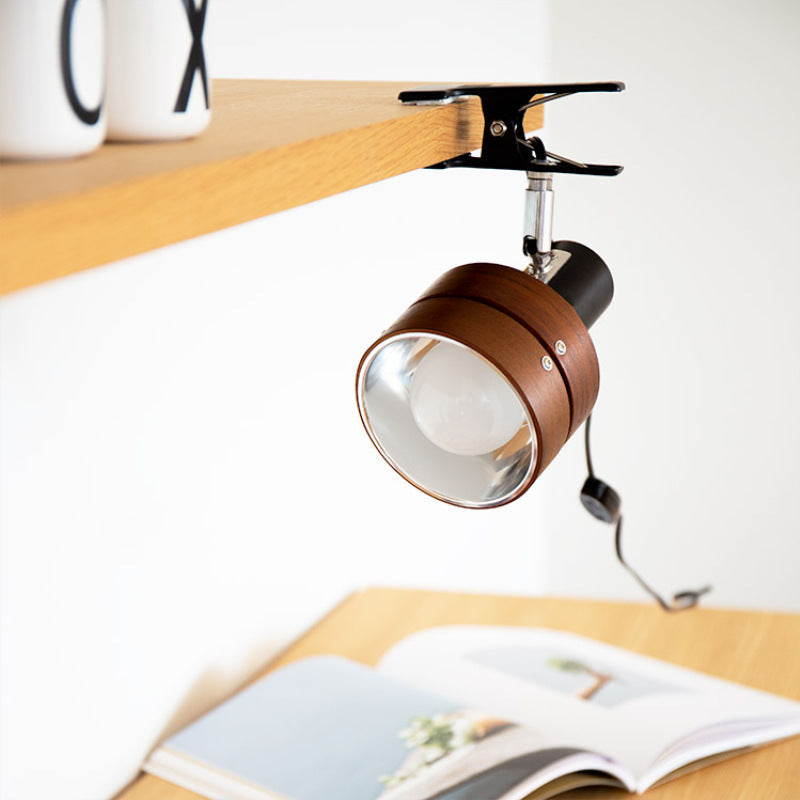 Houten wandlamp met stekker 15×10 cm walnootafwerking LED-compatibel accentverlichting E26-fitting voor slaapkamers gangen leeshoeken minimalistisch Japans | Thomler