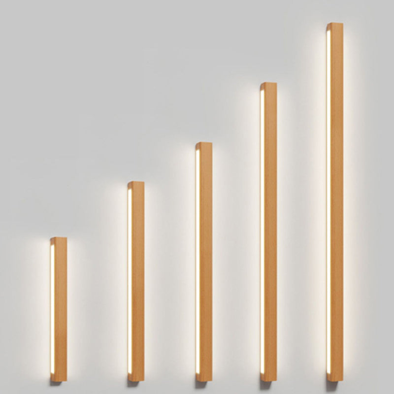 Houten LED-badkamerspiegelverlichting – Vast aangesloten lineair armatuur in diverse lengtes, opties voor warm en koel licht, slank modern design voor | Thomler