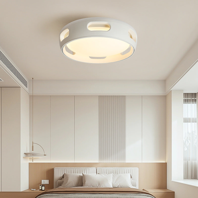 Dimmable LED Flush Mount Fan Light with Remote Control 15 Inch White Acrylic Fixture for Bedroom Living Room Hallway Quiet Air Circulation L | Thomler