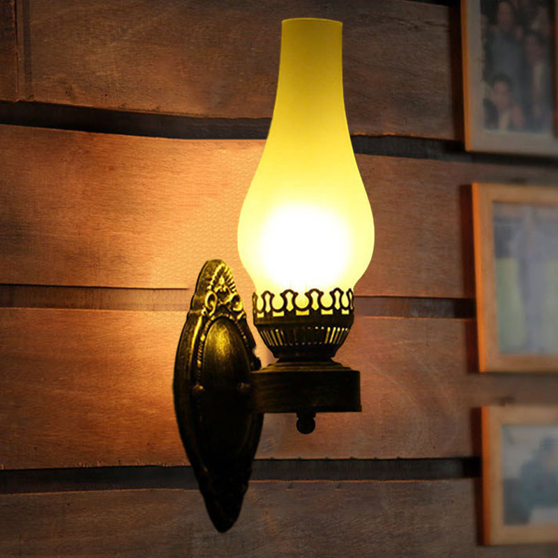 Industrial Bronze Metal Wall Sconce 16.5 in E26 Socket Hardwired Fixture for Hallways Bedrooms Living Rooms Entryways | Thomler