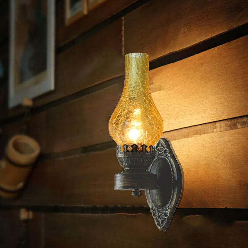 Industrial Bronze Metal Wall Sconce 16.5 in E26 Socket Hardwired Fixture for Hallways Bedrooms Living Rooms Entryways | Thomler
