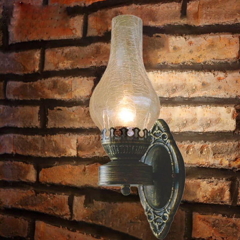 Industrial Bronze Metal Wall Sconce 16.5 in E26 Socket Hardwired Fixture for Hallways Bedrooms Living Rooms Entryways | Thomler