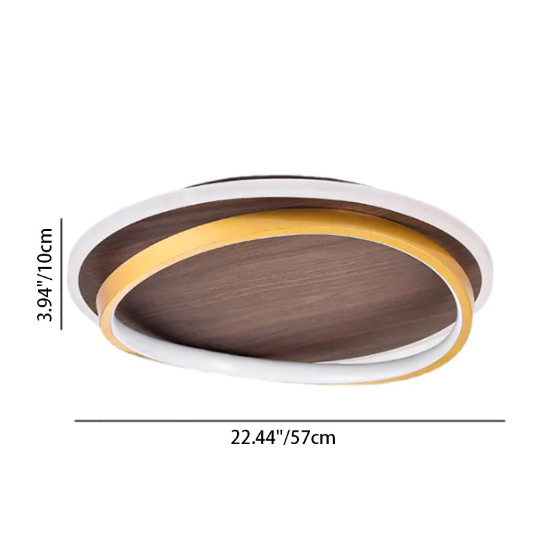 Outdoor Ceiling Light Fixture 18.5 in Gold Finish Hardwired LED Wall Mount for Patio Deck Garden Fence Weather Resistant Contemporary Lighti | Thomler