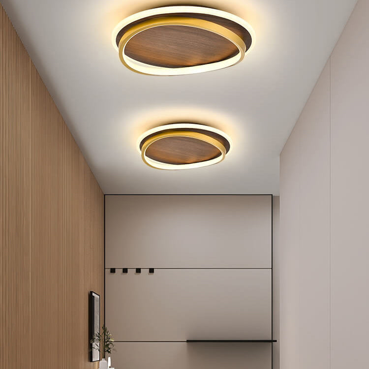 Outdoor Ceiling Light Fixture 18.5 in Gold Finish Hardwired LED Wall Mount for Patio Deck Garden Fence Weather Resistant Contemporary Lighti | Thomler