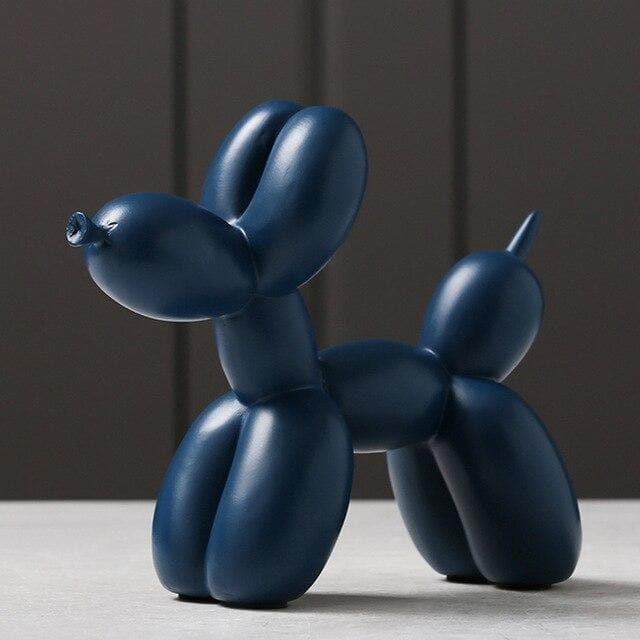 Glänzende Harz-Welpenfigur 20 cm hoch, zeitgenössisches Regal-Dekoobjekt, Kinderzimmer-Dekoration, verspieltes Tisch-Ornament, modernes Wohndesign | Thomler