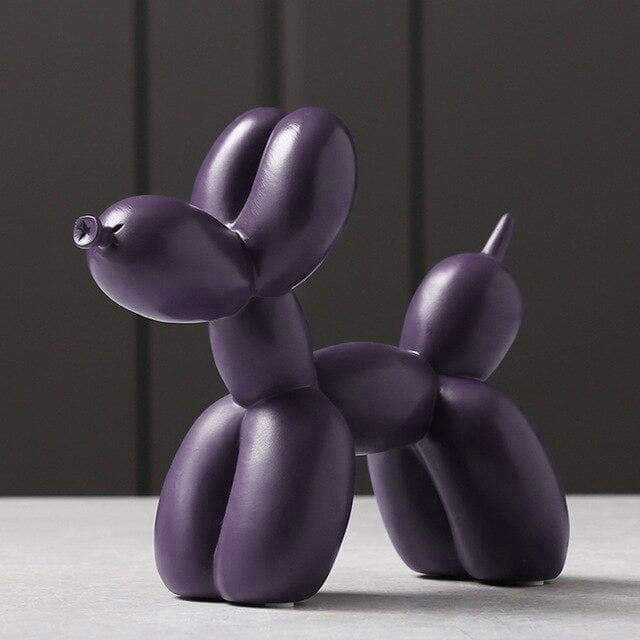 Glänzende Harz-Welpenfigur 20 cm hoch, zeitgenössisches Regal-Dekoobjekt, Kinderzimmer-Dekoration, verspieltes Tisch-Ornament, modernes Wohndesign | Thomler