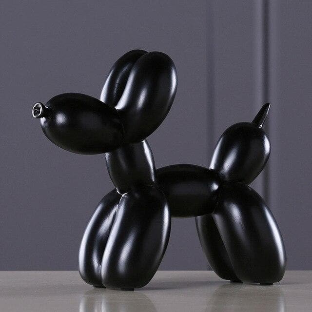 Glänzende Harz-Welpenfigur 20 cm hoch, zeitgenössisches Regal-Dekoobjekt, Kinderzimmer-Dekoration, verspieltes Tisch-Ornament, modernes Wohndesign | Thomler