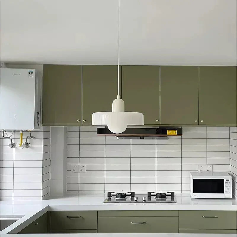 Handcrafted Art Glass Dome Pendant Light, Adjustable Modern Hanging Fixture for Dining Room Kitchen Island Living Room | Thomler