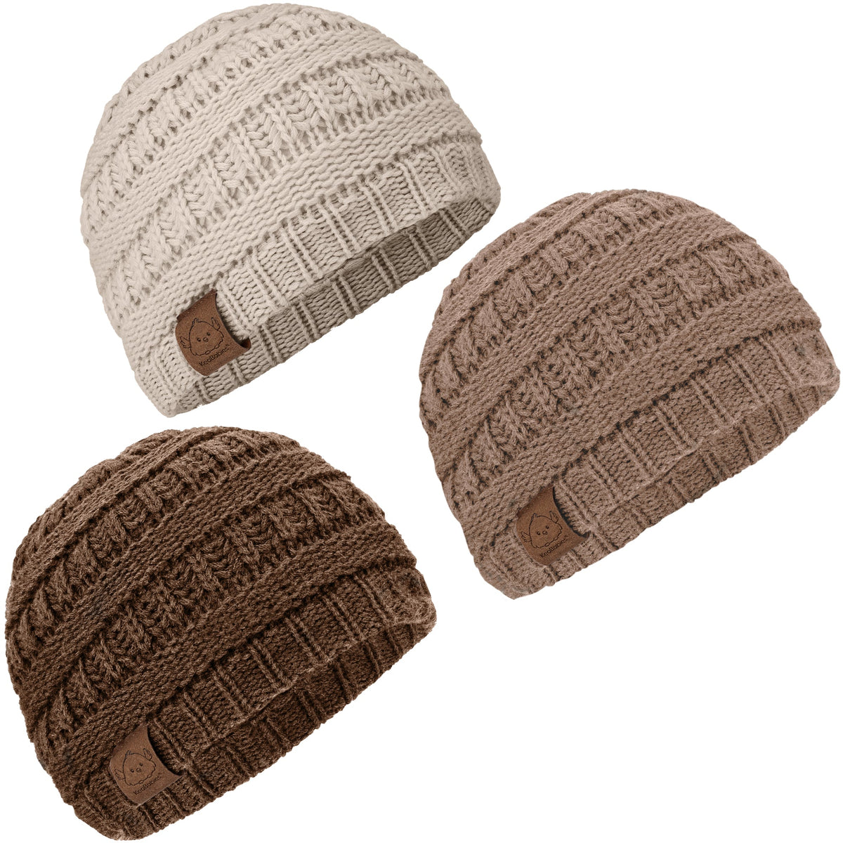 3-Pack Stretchy Baby Beanies