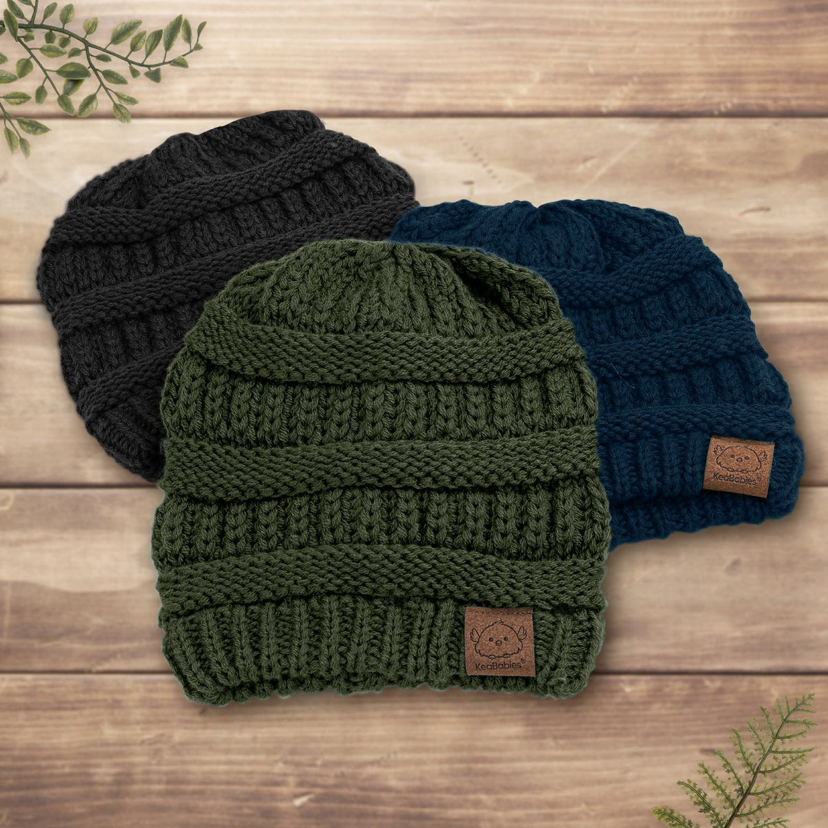 3-Pack Stretchy Baby Beanies