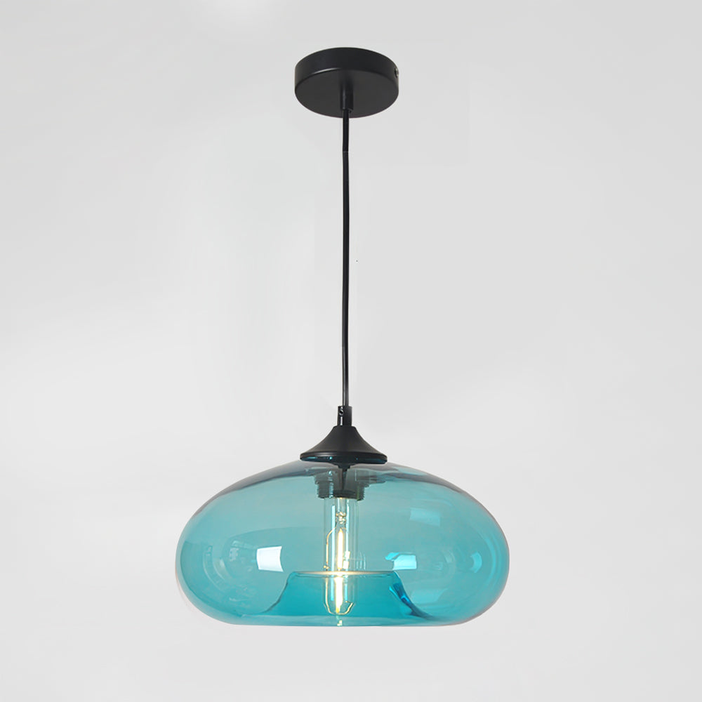 Transparent Glass Drop Fixture 11 Inch E26 E27 Socket Overhead Lighting for Kitchen Island Dining Table Breakfast Nook Entryway Foyer | Thomler