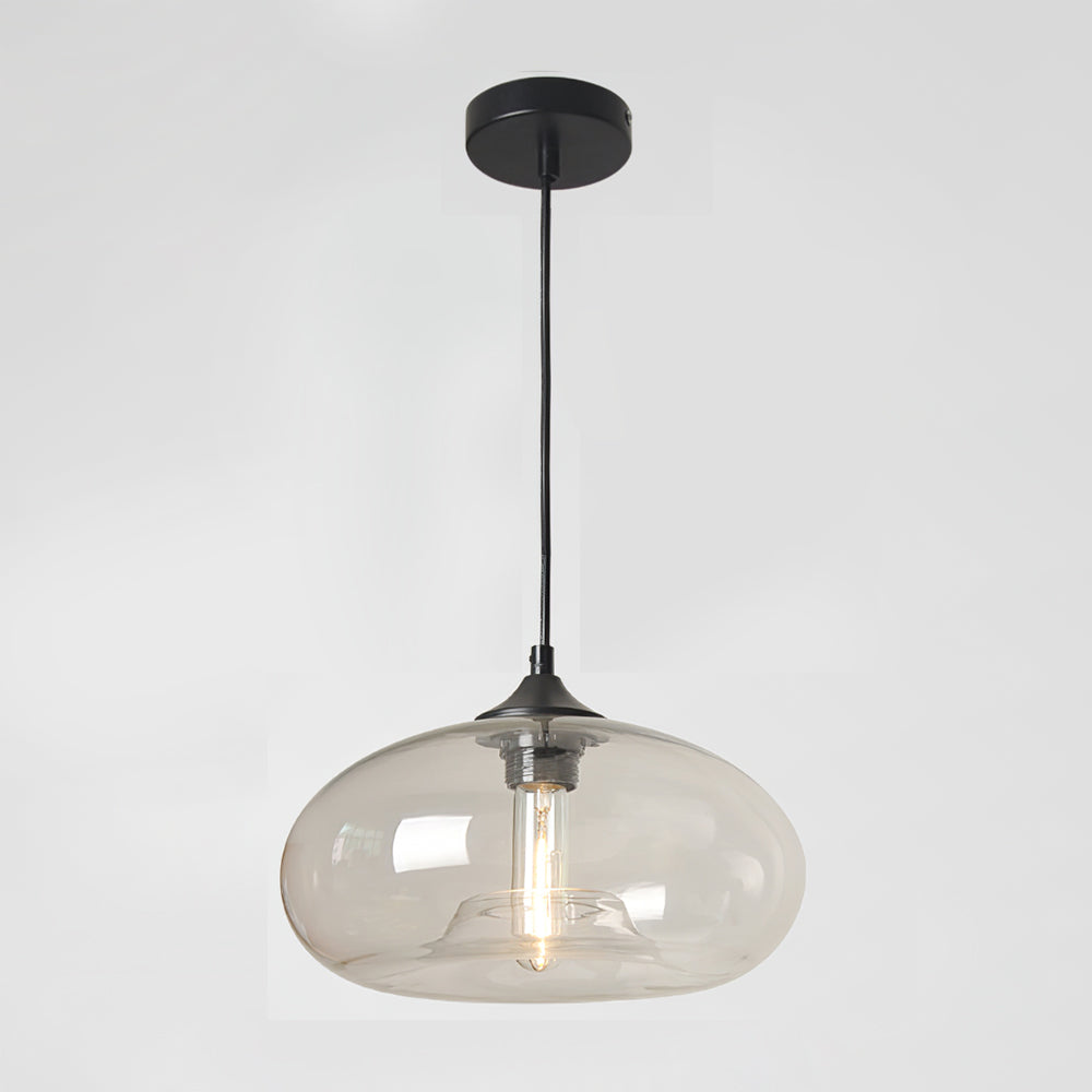 Transparent Glass Drop Fixture 11 Inch E26 E27 Socket Overhead Lighting for Kitchen Island Dining Table Breakfast Nook Entryway Foyer | Thomler