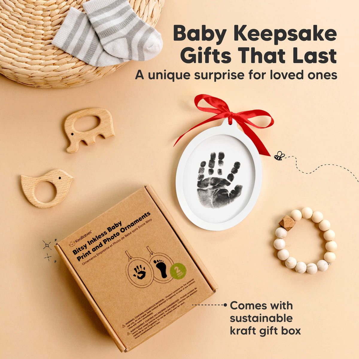 Inktloze Baby-afdruk en Foto-ornamenten