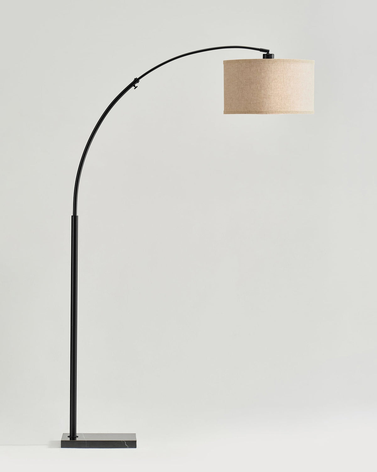 Arched Metal Reading Lamp with Marble Base 76 in Height for Living Room & Bedroom | Thomler