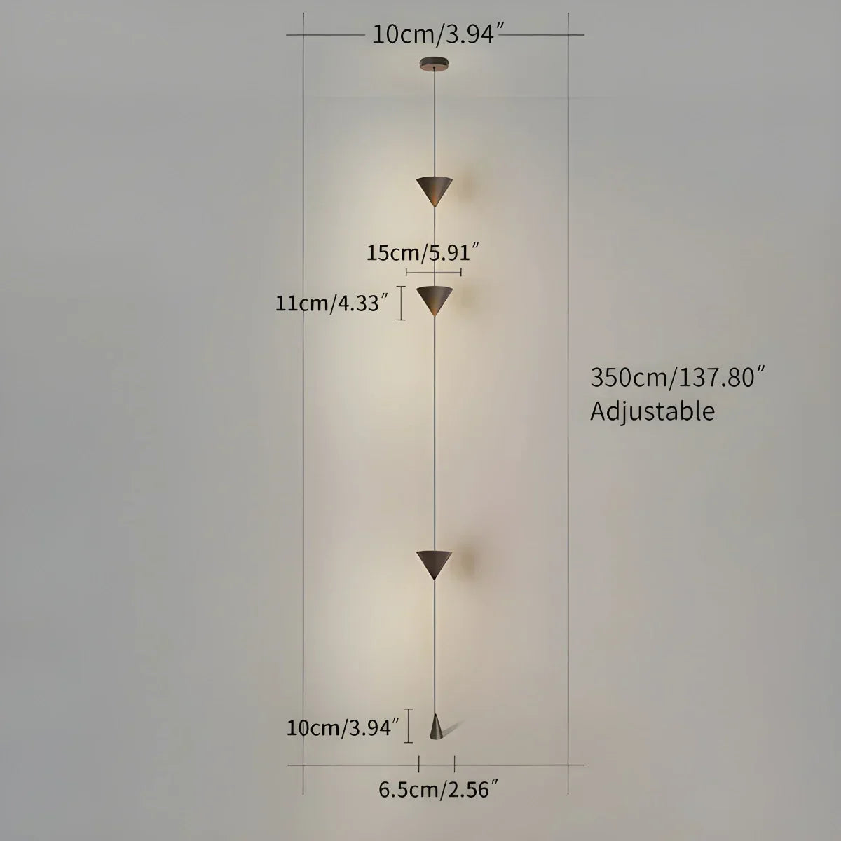 Adjustable Height Pole Light Iron & Acrylic LED Up to 11.5 Feet for Bedroom Living Room Modern Home Office Minimal Vertical Standing Accent | Thomler