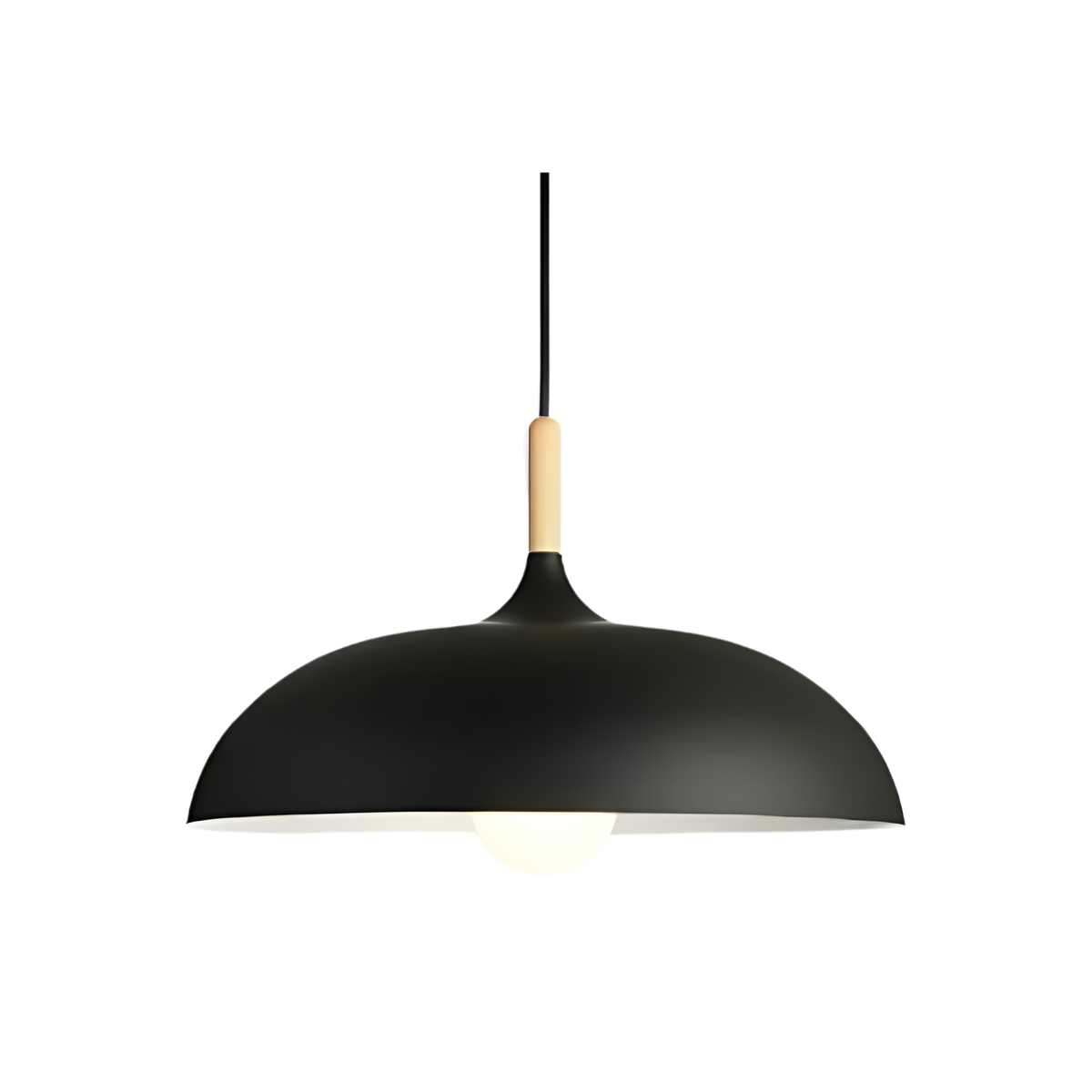 Holz und Eisen Pendelleuchte 14-24 Zoll Durchmesser für Kücheninsel Esstisch Modern minimalistische Leuchte E27 Fassung Kabellänge verstellbar | Thomler