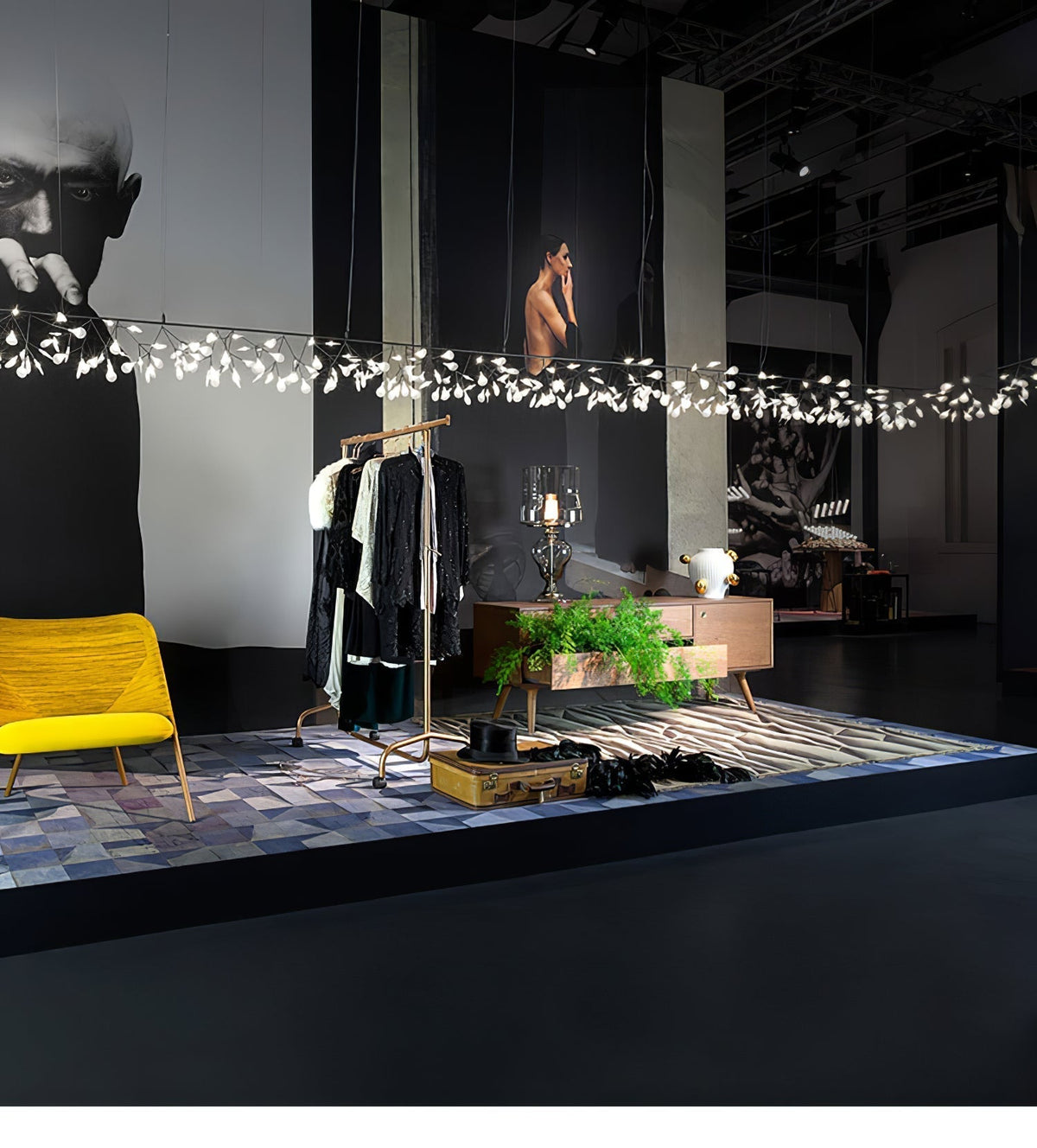 Vertakkende led-kroonluchter met acryl bloemblaadjes, zwarte afwerking, 20W geïntegreerde verlichting, dimbaar, optionele afstandsbediening, modern statement-armatuur, voor binnenshuis/woonkamer