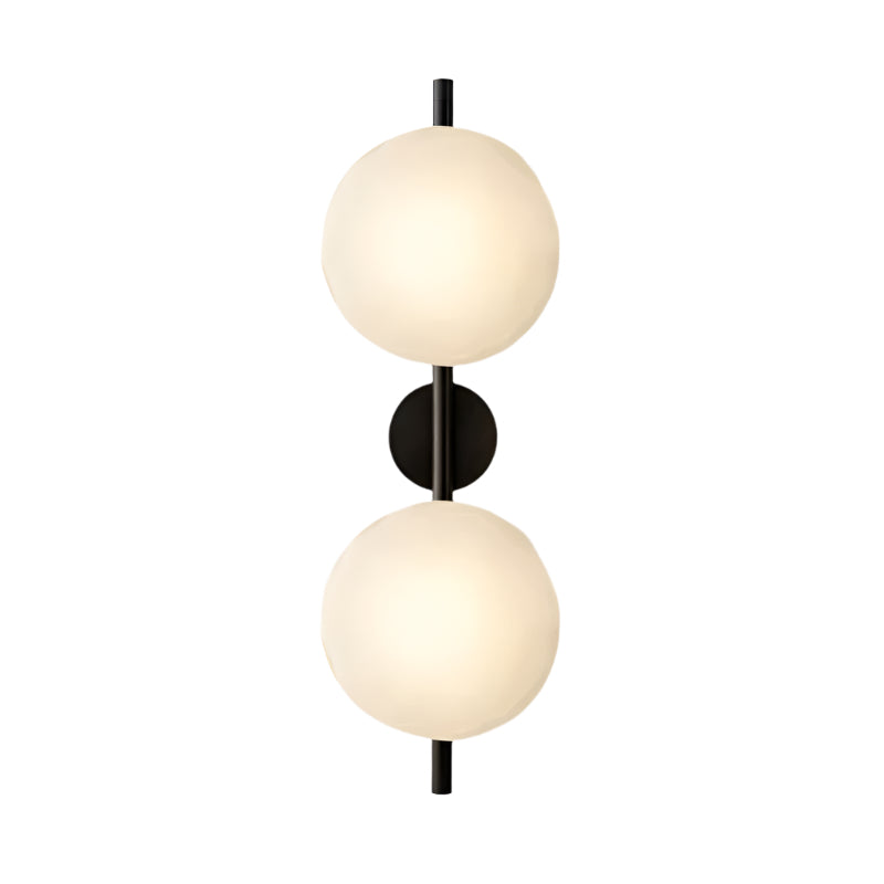 Modern Glass Sconce Light for Bedroom Hallway | Textured LED Wall Fixture Black or Gold Finish | Indoor Ambient Lighting | Thomler