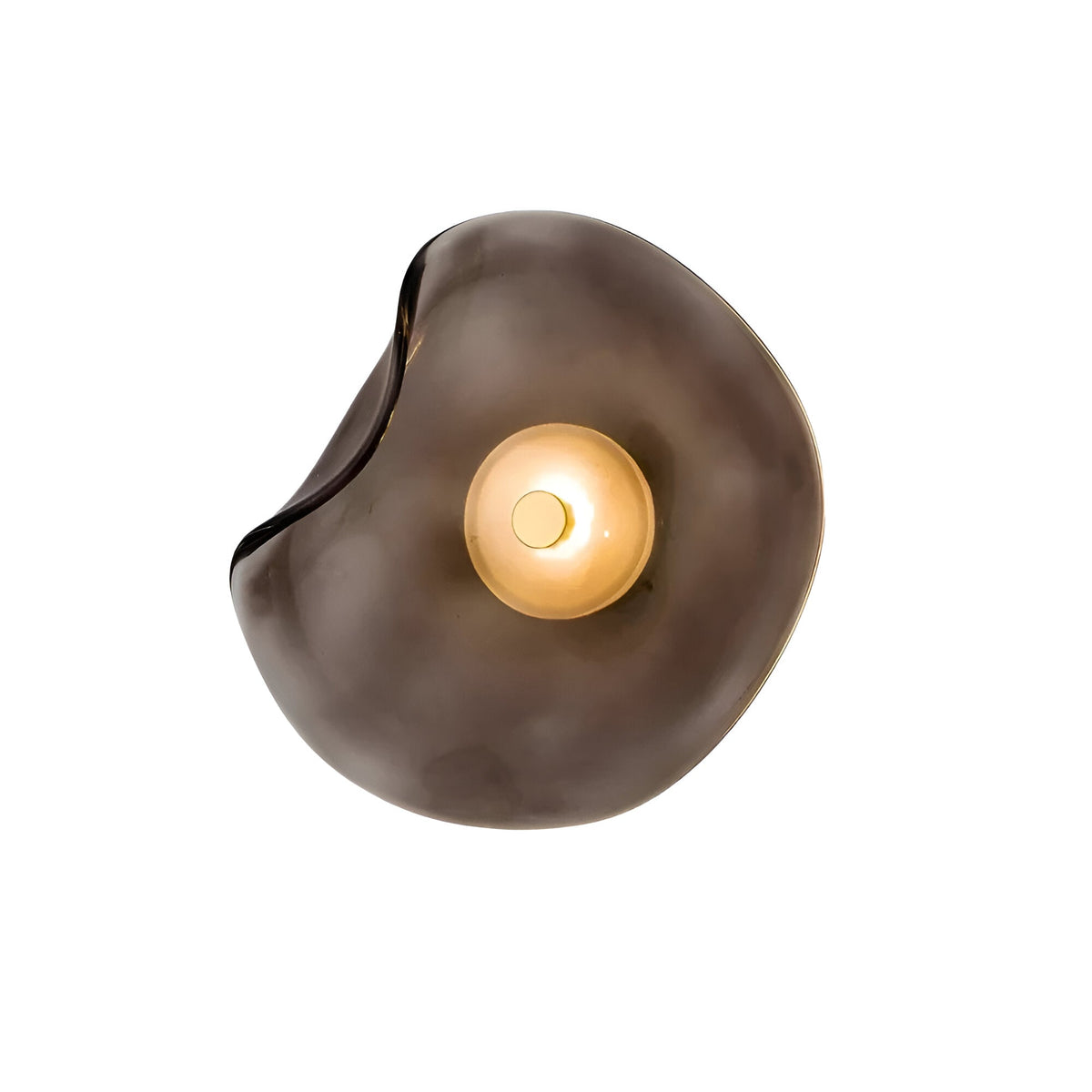 Curved Glass LED Wall Sconce 10 in Warm White Bidirectional Light Fixture for Bedroom Hallway Living Room Modern Indoor Accent Lighting | Thomler