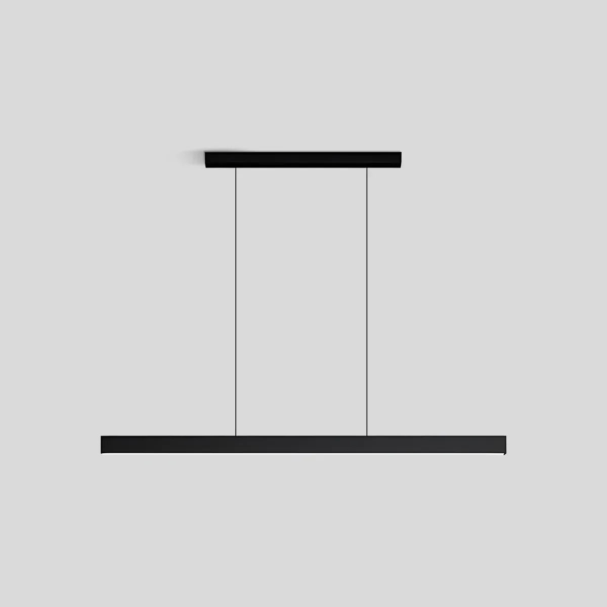 Lámpara de techo LED lineal de aluminio negro, luz colgante para comedor, isla de cocina, escritorio de oficina, lámpara suspendida minimalista moderna ajustable | Thomler