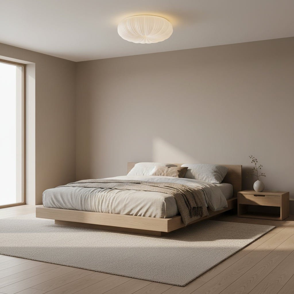 LED Flush Mount Ceiling Fixture White Acrylic 18 in Dimmable Remote Control for Bedroom Living Room Hallway Modern Low Profile Indoor Lighti | Thomler