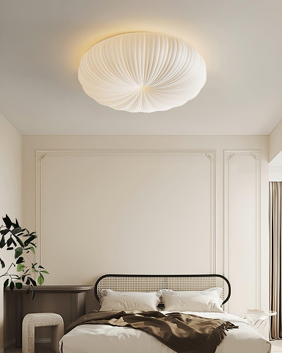 LED Flush Mount Ceiling Fixture White Acrylic 18 in Dimmable Remote Control for Bedroom Living Room Hallway Modern Low Profile Indoor Lighti | Thomler