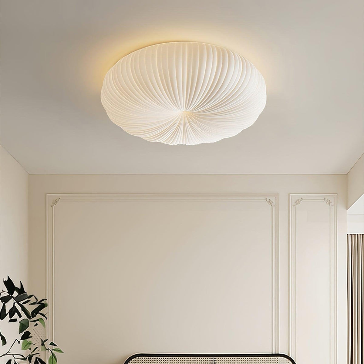 Round Flush Mount LED Light with Remote Control White 22 Inch Dimmable for Bedroom Living Room Kitchen Modern Low Profile Fixture | Thomler