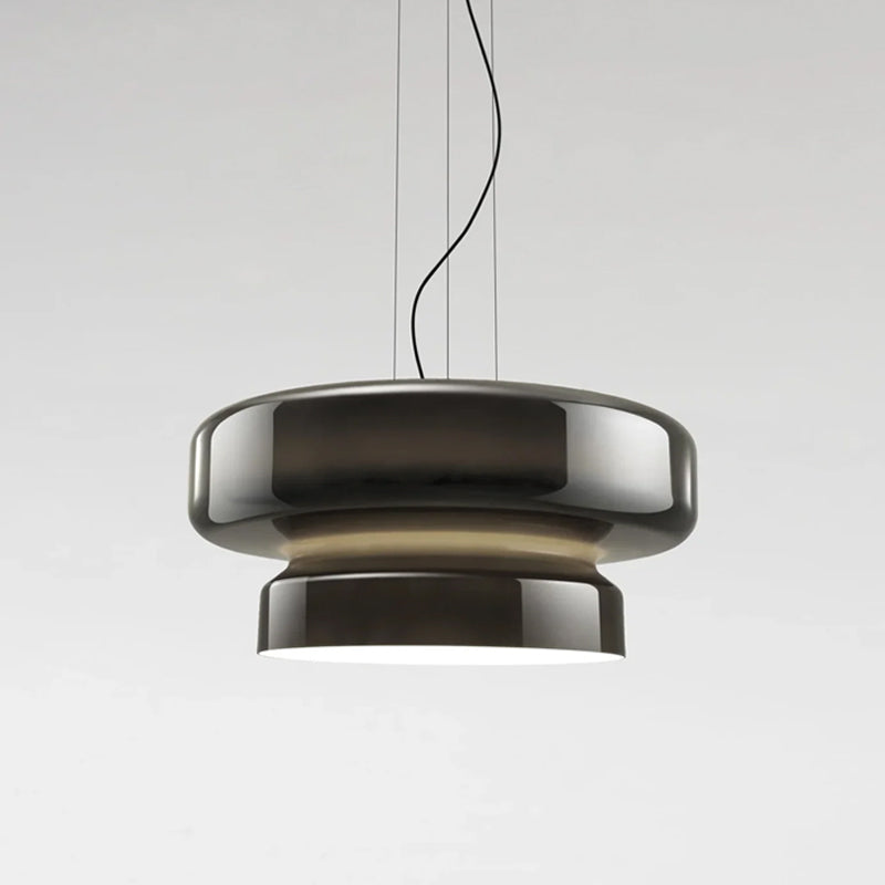 Glass Shade Hanging Light 16 in Chrome Finish Adjustable Cable E27 Socket Kitchen Island Dining Table Pendant Fixture Indoor Ceiling Lightin | Thomler