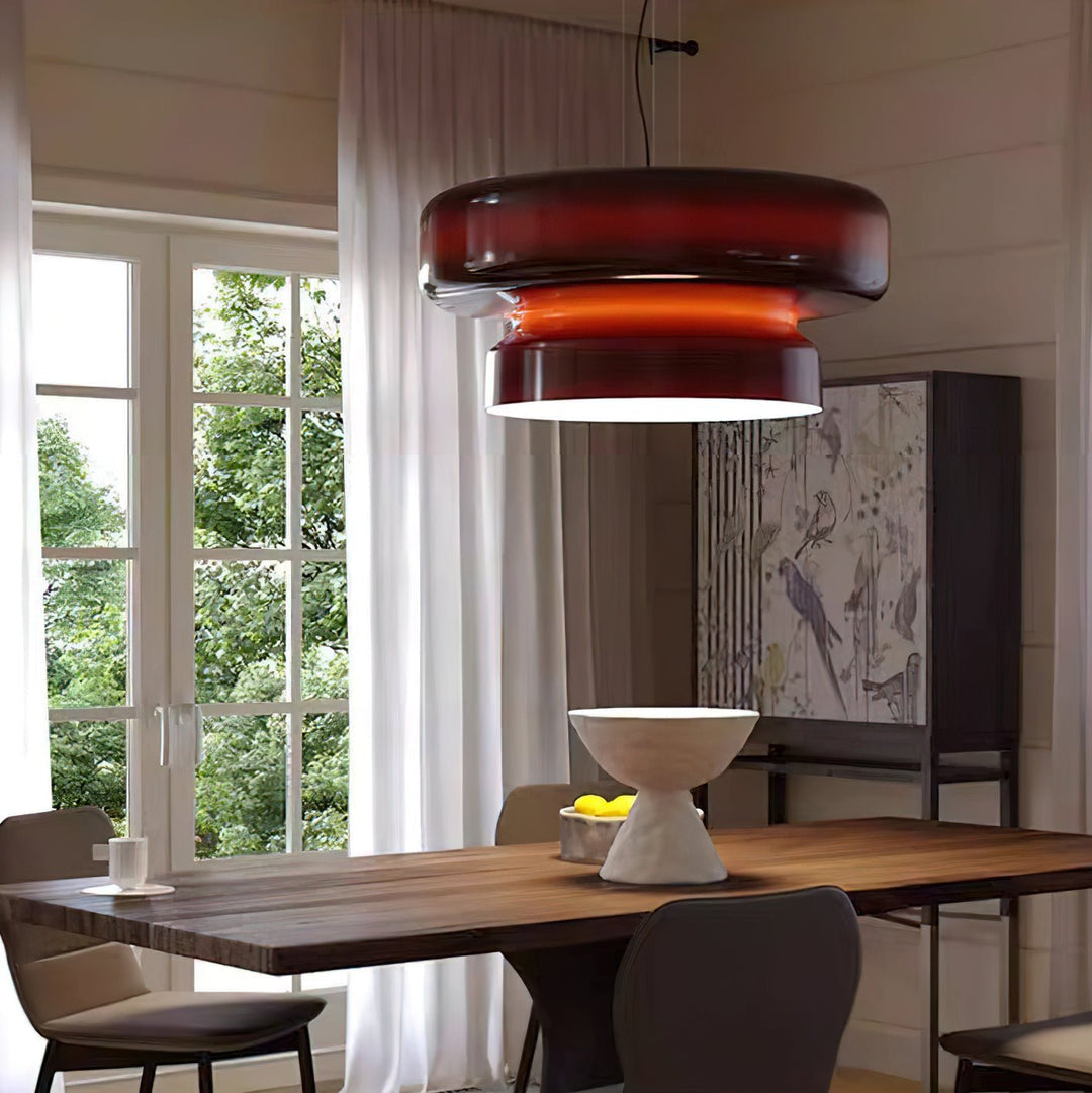 Glass Shade Hanging Light 16 in Chrome Finish Adjustable Cable E27 Socket Kitchen Island Dining Table Pendant Fixture Indoor Ceiling Lightin | Thomler