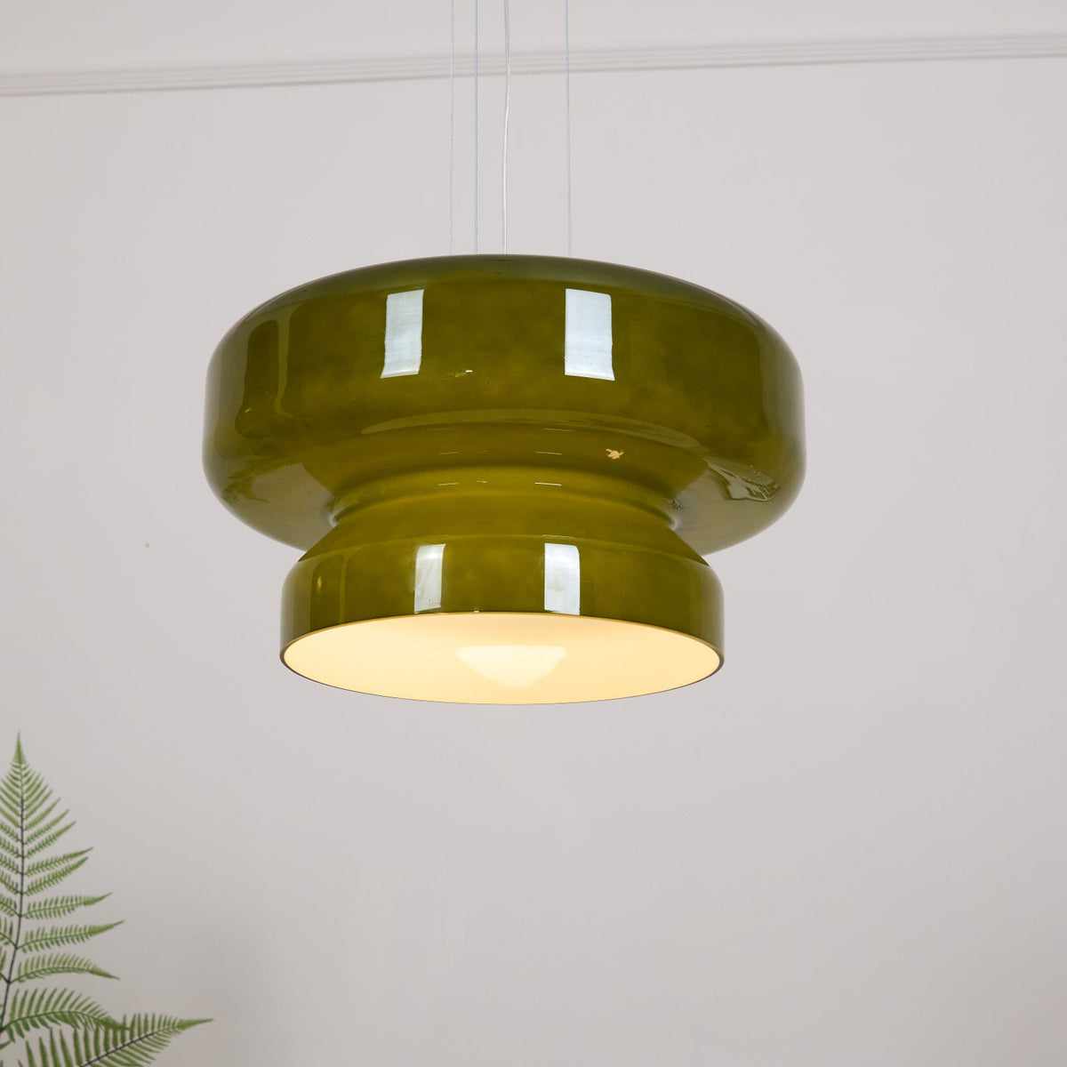 Glass Shade Hanging Light 16 in Chrome Finish Adjustable Cable E27 Socket Kitchen Island Dining Table Pendant Fixture Indoor Ceiling Lightin | Thomler