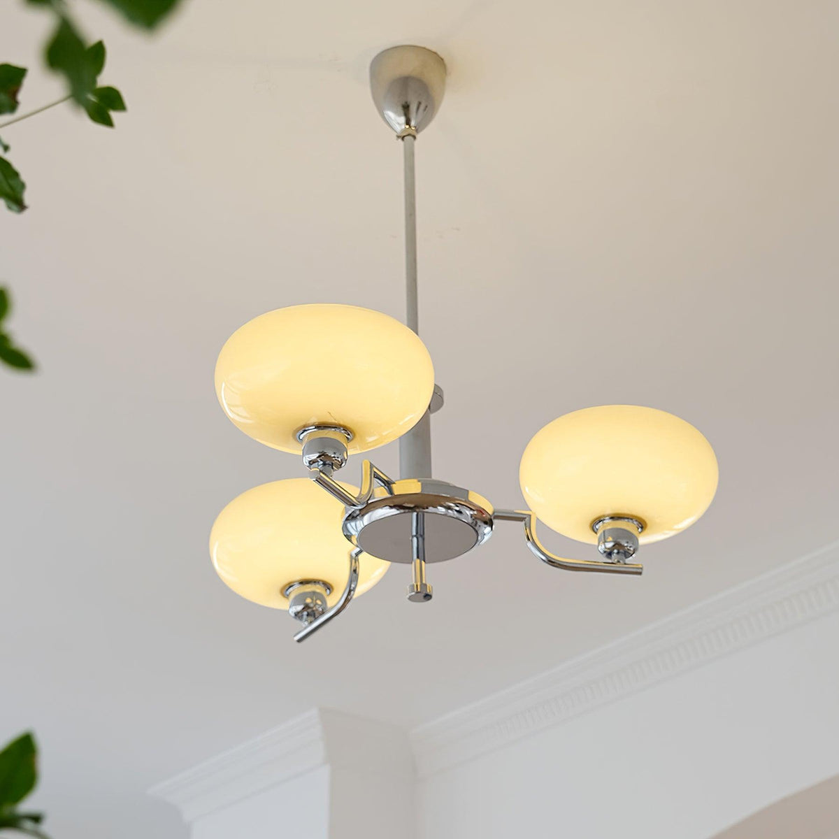 Spherical Glass Hanging Light Fixture 12 Inch Diameter Over Island Counter Contemporary Ceiling Lamp Clear Shade Kitchen Dining Entryway | Thomler