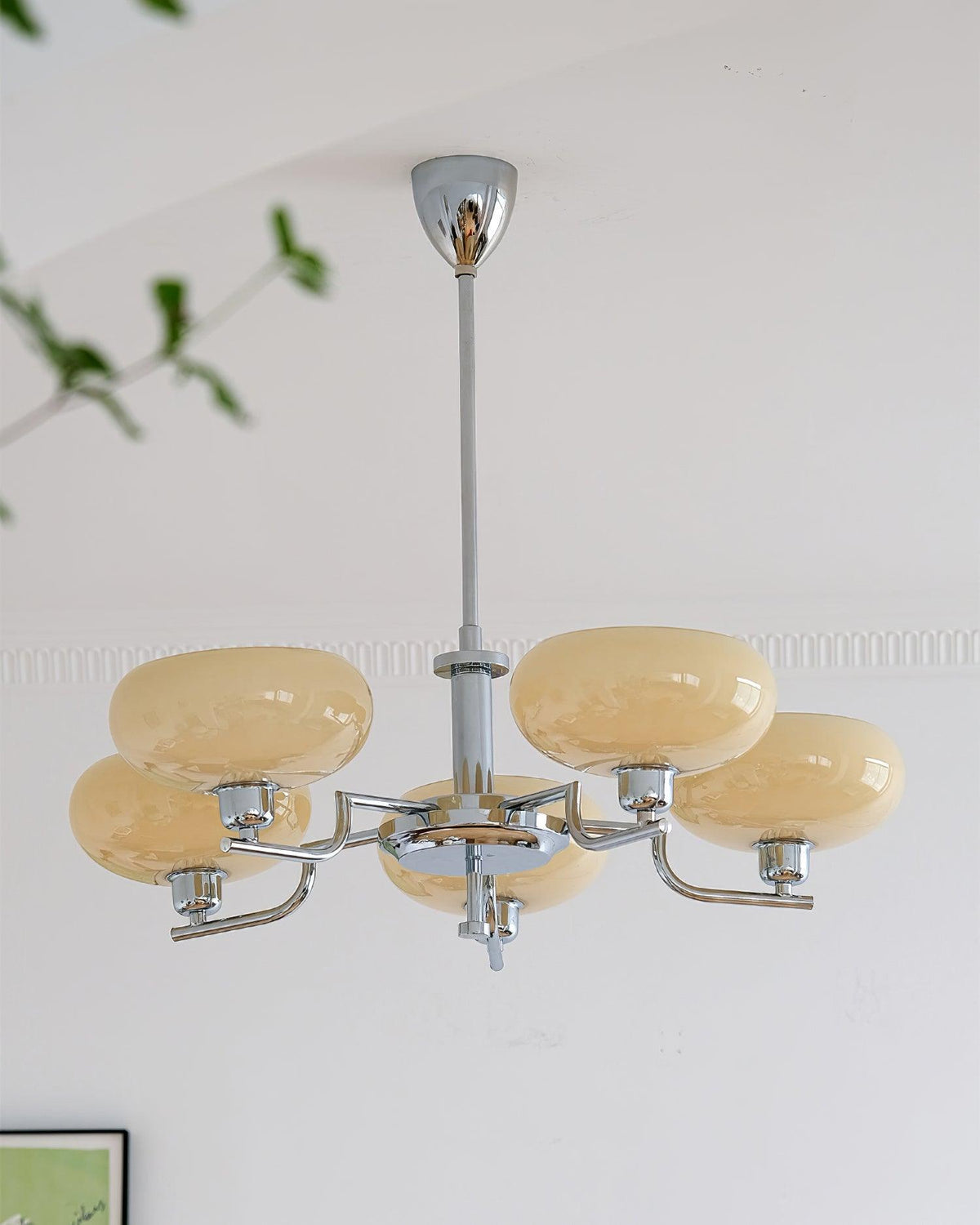 Spherical Glass Hanging Light Fixture 12 Inch Diameter Over Island Counter Contemporary Ceiling Lamp Clear Shade Kitchen Dining Entryway | Thomler