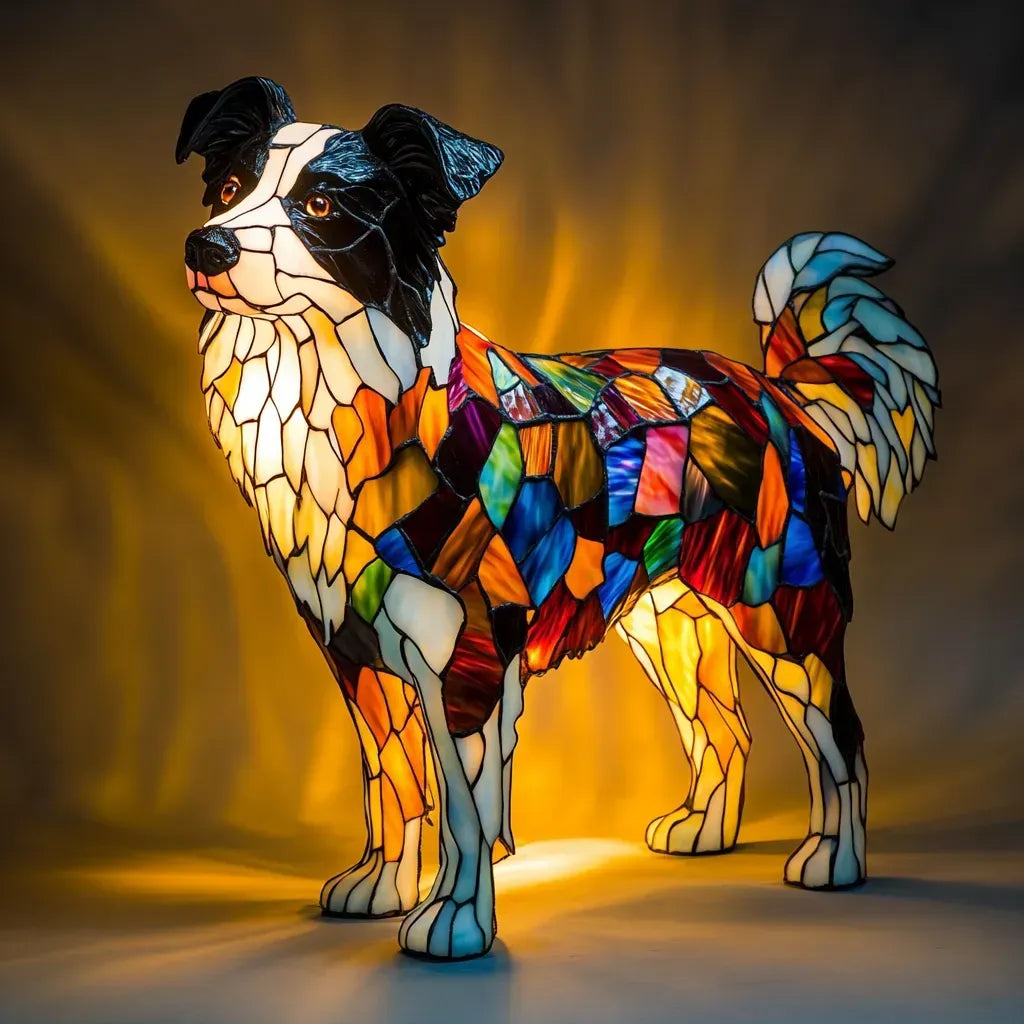 Dog Night Light Sculpture – Handcrafted LED Animal Lamp for Bedside, Nursery & Living Room Decor