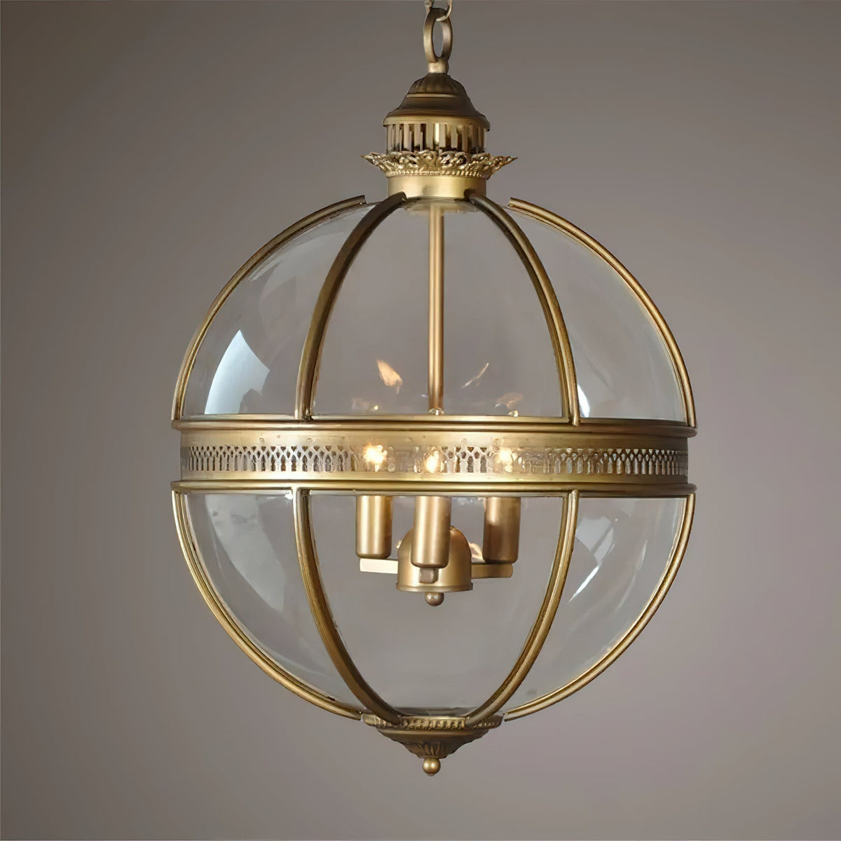 Spherical Glass Shade Ceiling Light E12 Socket Hardwired Overhead Fixture for Dining Table Kitchen Island Breakfast Nook Modern Farmhouse | Thomler