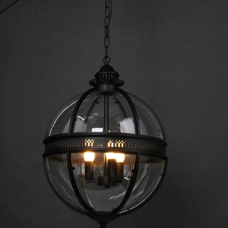 Spherical Glass Shade Ceiling Light E12 Socket Hardwired Overhead Fixture for Dining Table Kitchen Island Breakfast Nook Modern Farmhouse | Thomler