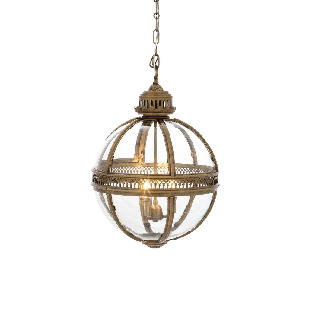 Spherical Glass Shade Ceiling Light E12 Socket Hardwired Overhead Fixture for Dining Table Kitchen Island Breakfast Nook Modern Farmhouse | Thomler