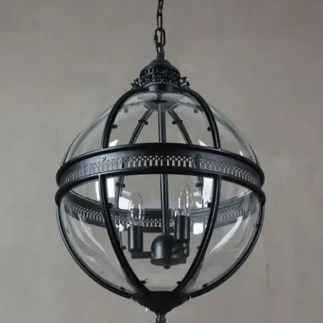 Spherical Glass Shade Ceiling Light E12 Socket Hardwired Overhead Fixture for Dining Table Kitchen Island Breakfast Nook Modern Farmhouse | Thomler
