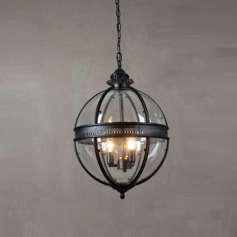Spherical Glass Shade Ceiling Light E12 Socket Hardwired Overhead Fixture for Dining Table Kitchen Island Breakfast Nook Modern Farmhouse | Thomler